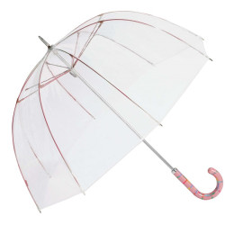 Paraguas Transparente Rosa