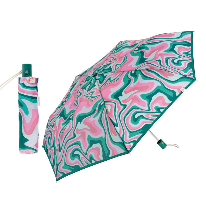 Paraguas Plegable Psicodelic Verde