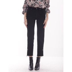 Vaquero Cropped Negro con...