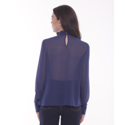 Blusa Con Lazada Azulón