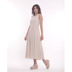 Vestido Lino Beige